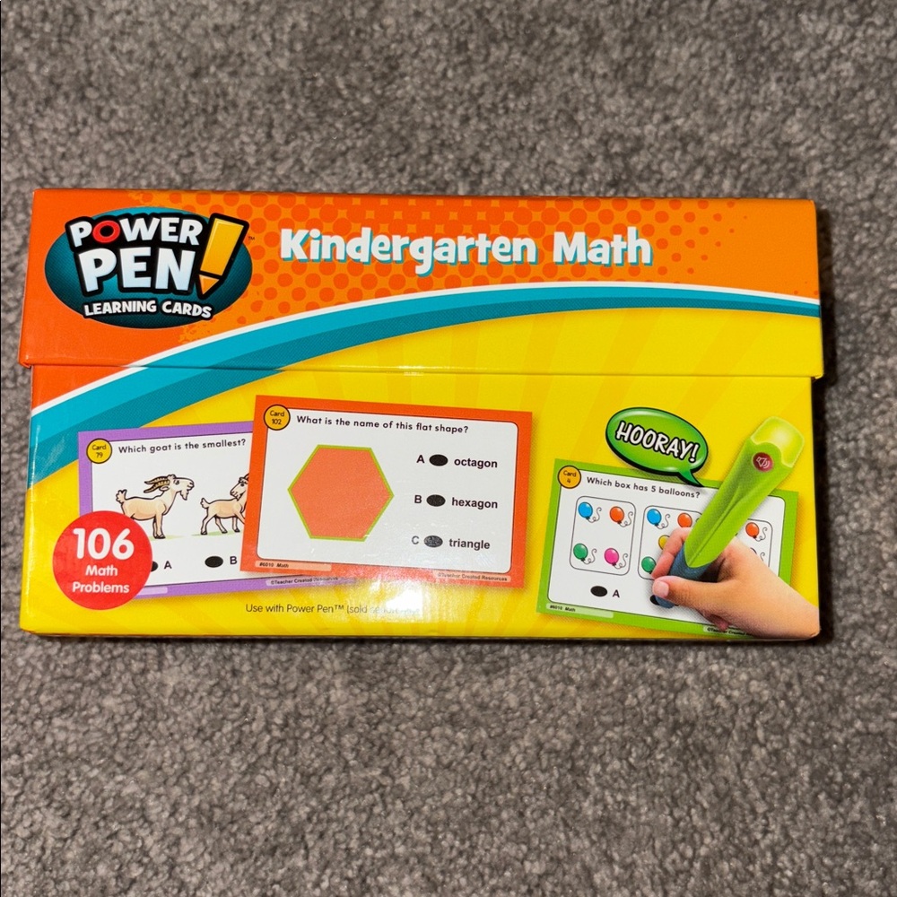 Power Pen Kindergarden Math flash cards